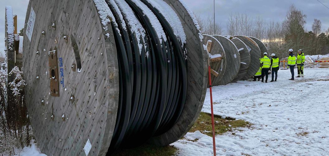 cable drums outdoor snow