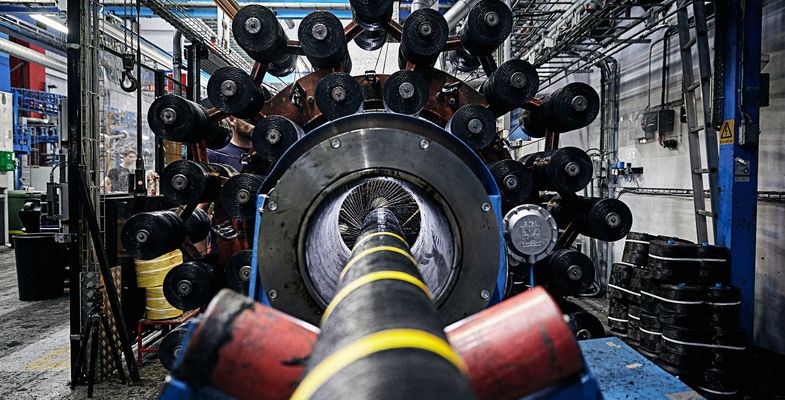 Offshore high voltage cable production at NKT facility in Karlskrona