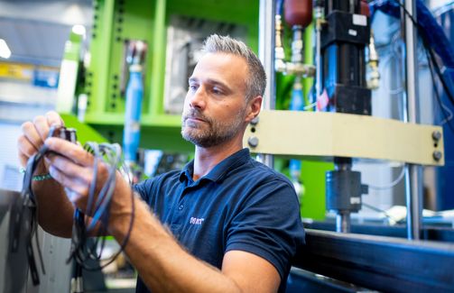 R&D engineer working in test lab