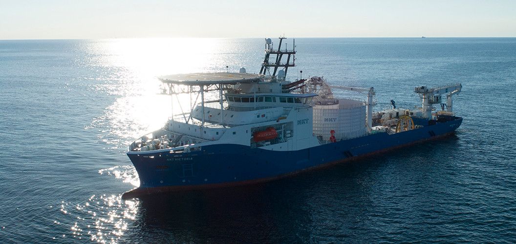 Cable laying vessel NKT Victoria at sea