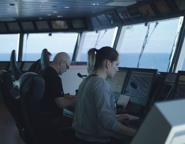 Command bridge of NKT Victoria